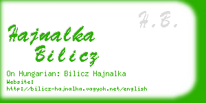 hajnalka bilicz business card